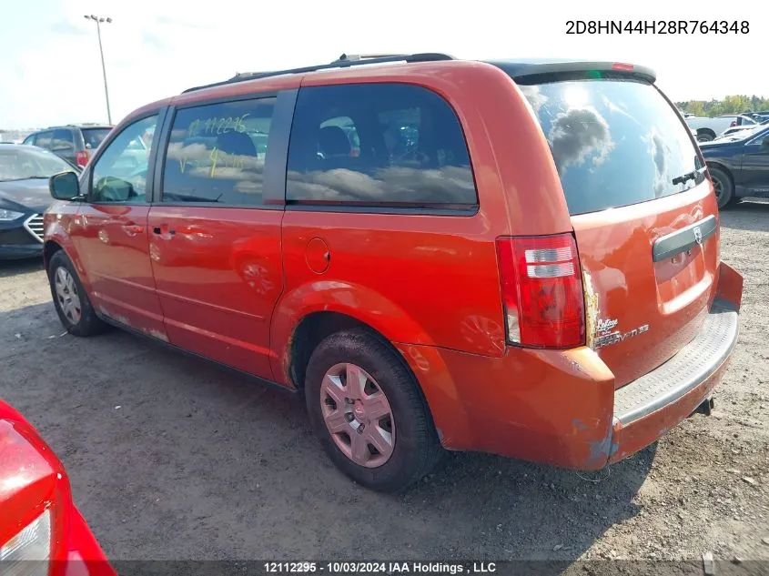 2008 Dodge Grand Caravan Se VIN: 2D8HN44H28R764348 Lot: 12112295