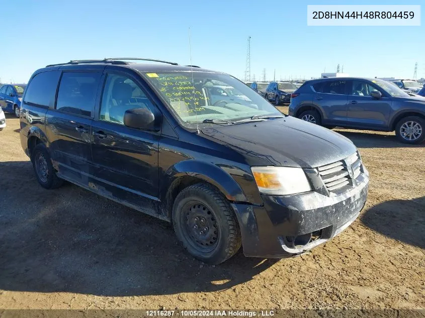 2008 Dodge Grand Caravan Se VIN: 2D8HN44H48R804459 Lot: 12116287