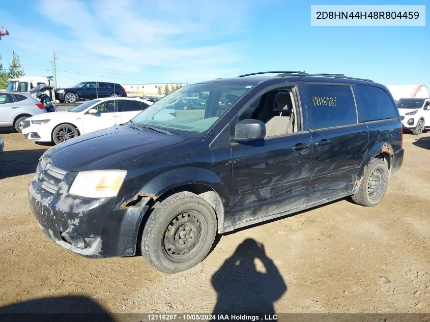 2008 Dodge Grand Caravan Se VIN: 2D8HN44H48R804459 Lot: 12116287