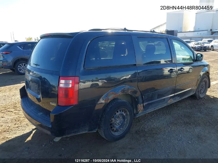 2008 Dodge Grand Caravan Se VIN: 2D8HN44H48R804459 Lot: 12116287