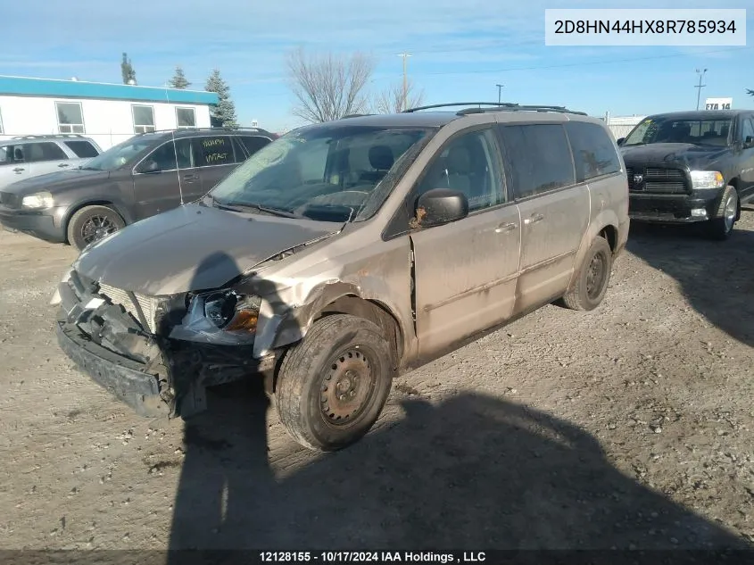 2008 Dodge Grand Caravan Se VIN: 2D8HN44HX8R785934 Lot: 12128155