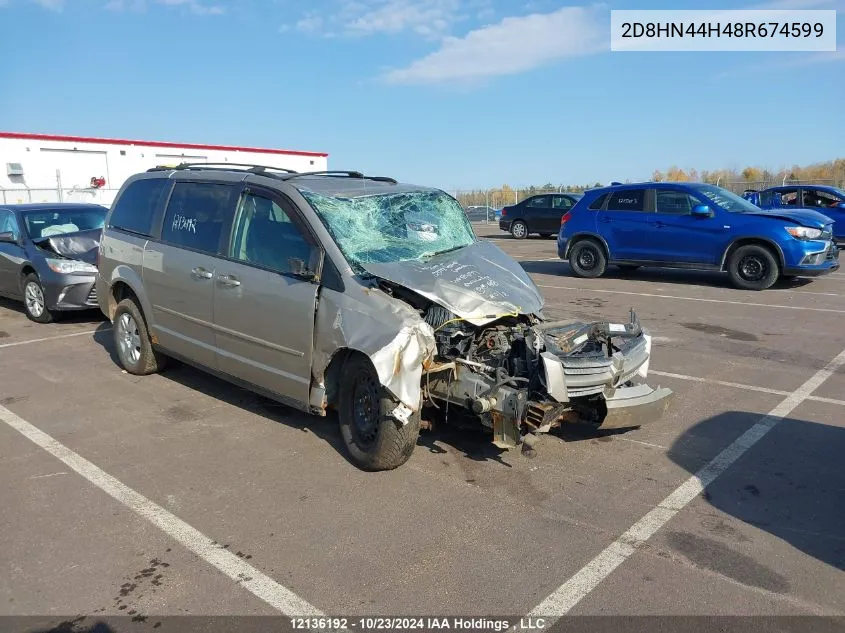 2D8HN44H48R674599 2008 Dodge Grand Caravan Se