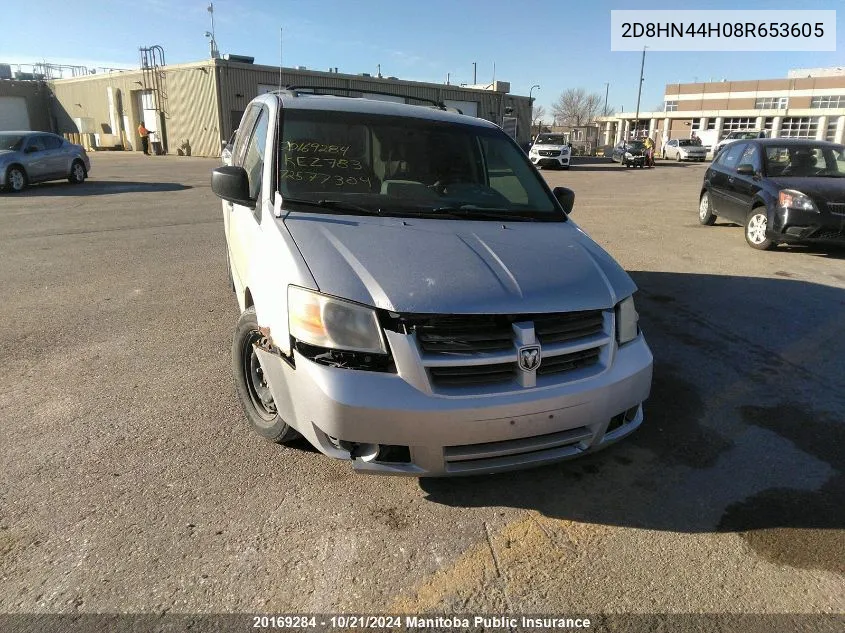 2008 Dodge Grand Caravan Sxt VIN: 2D8HN44H08R653605 Lot: 20169284