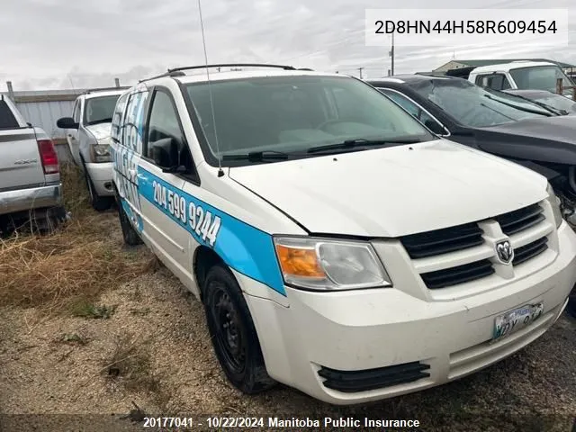 2008 Dodge Grand Caravan Se VIN: 2D8HN44H58R609454 Lot: 20177041