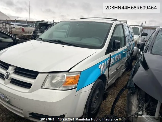 2008 Dodge Grand Caravan Se VIN: 2D8HN44H58R609454 Lot: 20177041