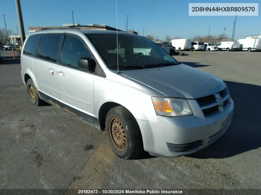 2008 Dodge Grand Caravan Se VIN: 2D8HN44HX8R809570 Lot: 20182473