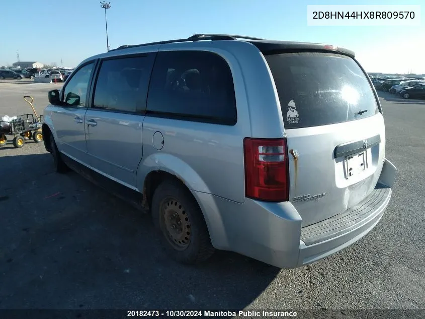 2008 Dodge Grand Caravan Se VIN: 2D8HN44HX8R809570 Lot: 20182473