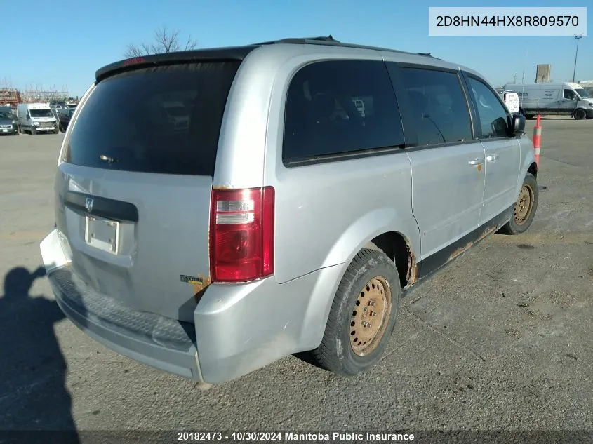 2008 Dodge Grand Caravan Se VIN: 2D8HN44HX8R809570 Lot: 20182473