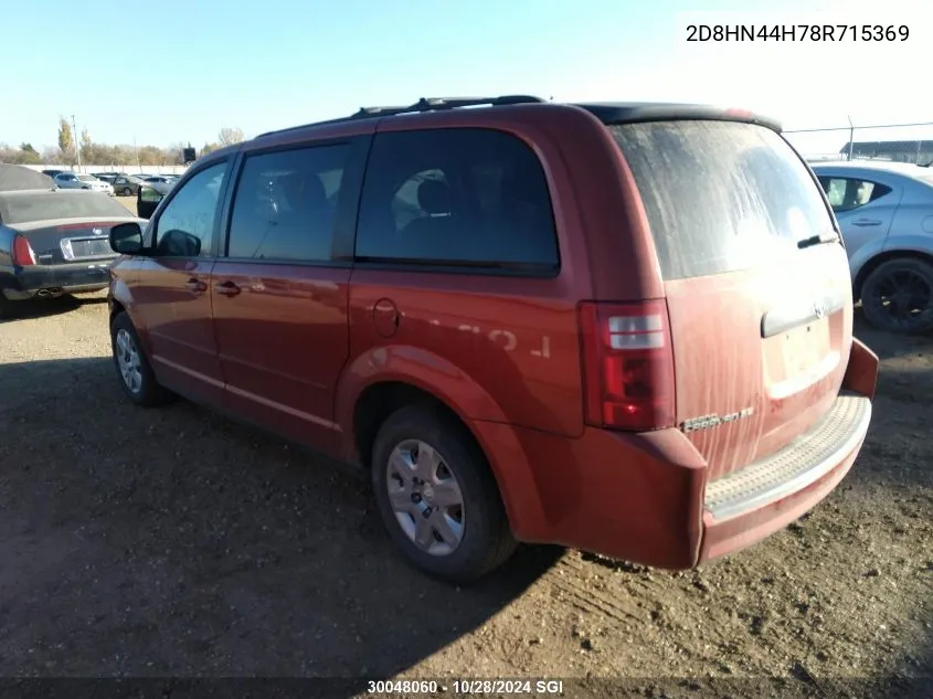 2008 Dodge Grand Caravan Se VIN: 2D8HN44H78R715369 Lot: 30048060