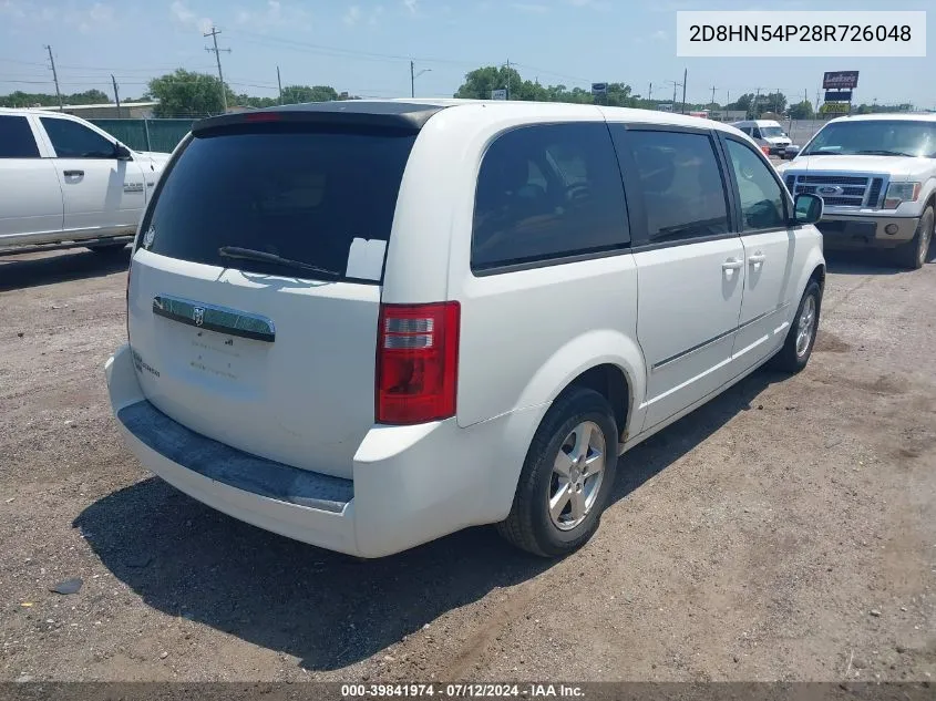 2008 Dodge Grand Caravan Sxt VIN: 2D8HN54P28R726048 Lot: 39841974