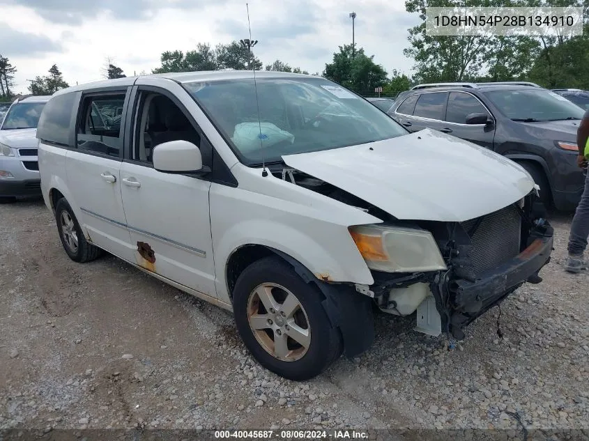 2008 Dodge Grand Caravan Sxt VIN: 1D8HN54P28B134910 Lot: 40045687