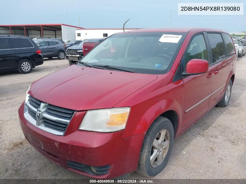 2008 Dodge Grand Caravan Sxt VIN: 2D8HN54PX8R139080 Lot: 40049930