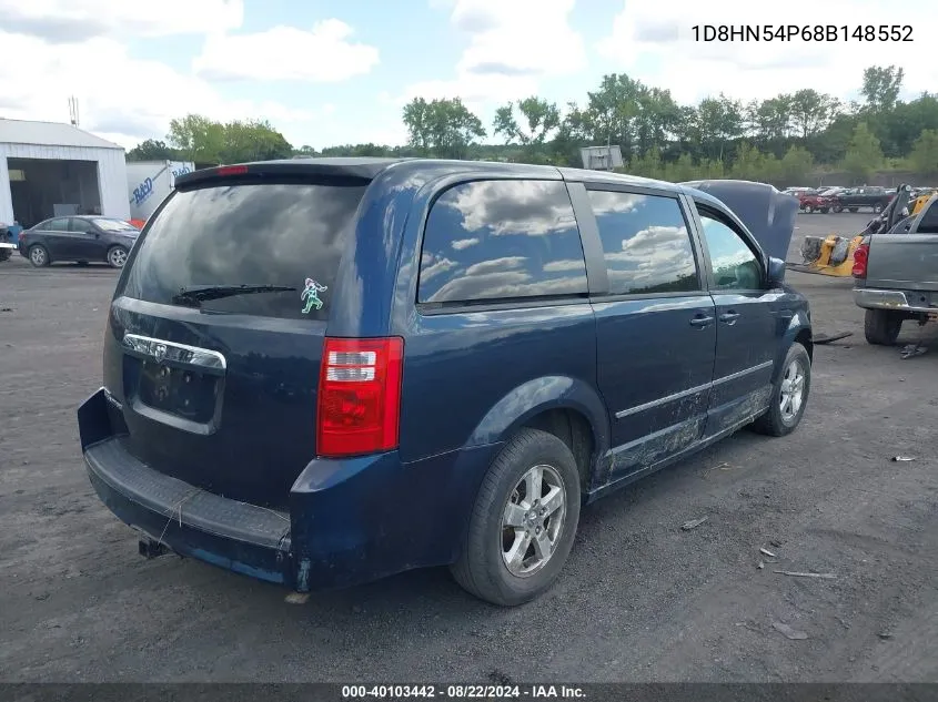 2008 Dodge Grand Caravan Sxt VIN: 1D8HN54P68B148552 Lot: 40103442