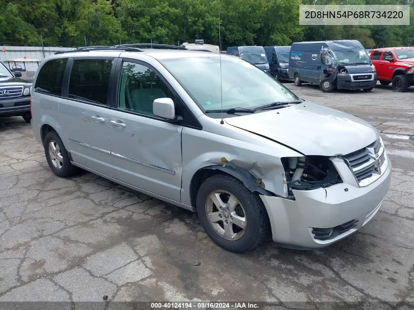 2008 Dodge Grand Caravan Sxt VIN: 2D8HN54P68R734220 Lot: 40124194