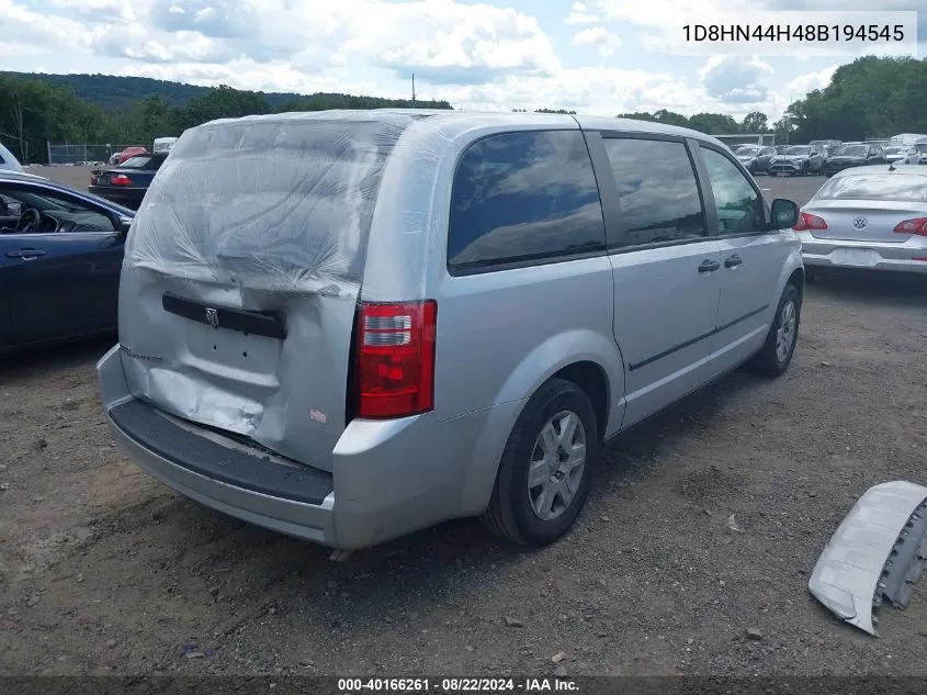 1D8HN44H48B194545 2008 Dodge Grand Caravan Se