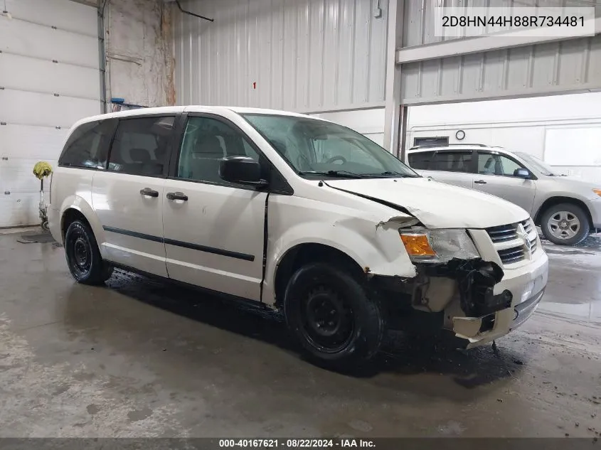 2D8HN44H88R734481 2008 Dodge Grand Caravan Se