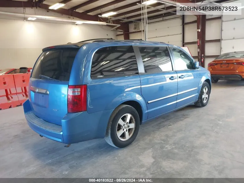 2008 Dodge Grand Caravan Sxt VIN: 2D8HN54P38R673523 Lot: 40183522