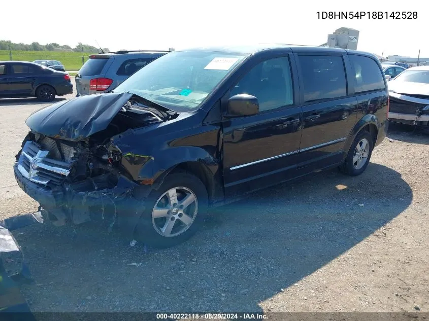 2008 Dodge Grand Caravan Sxt VIN: 1D8HN54P18B142528 Lot: 40222118