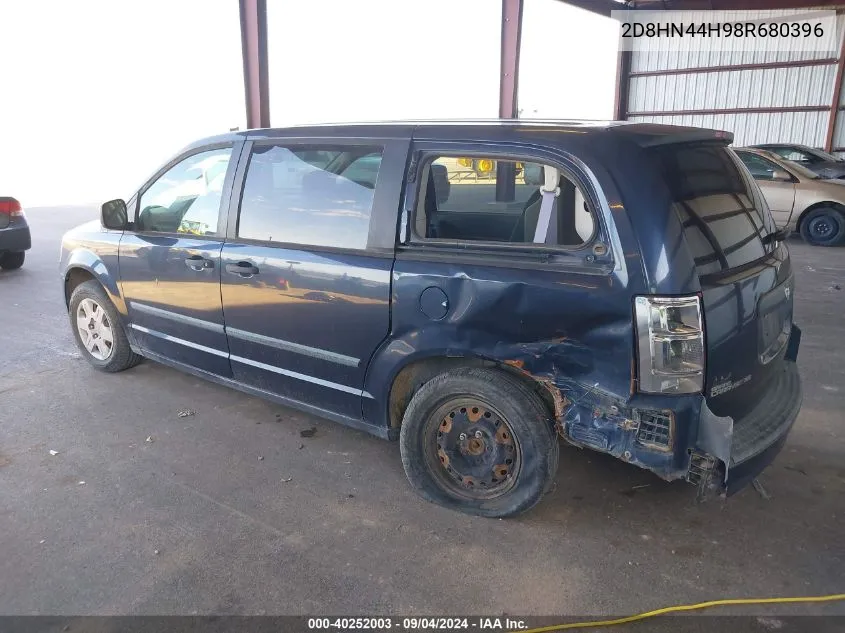 2008 Dodge Grand Caravan Se VIN: 2D8HN44H98R680396 Lot: 40252003