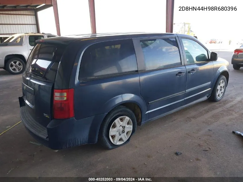 2008 Dodge Grand Caravan Se VIN: 2D8HN44H98R680396 Lot: 40252003