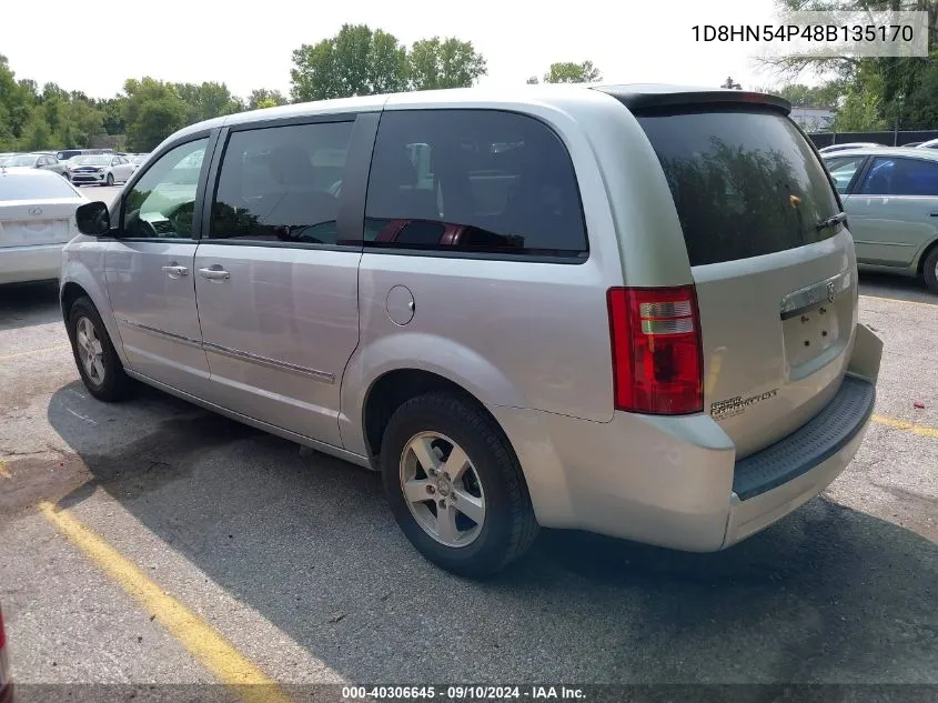 2008 Dodge Grand Caravan Sxt VIN: 1D8HN54P48B135170 Lot: 40306645