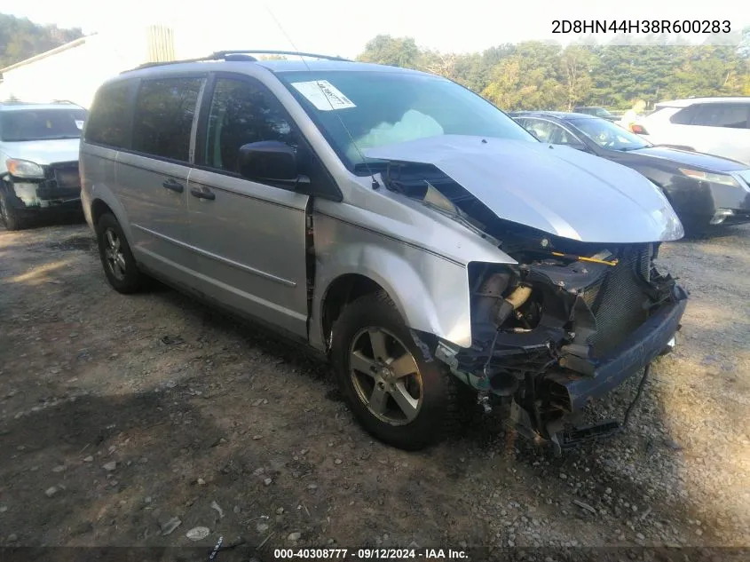 2008 Dodge Grand Caravan Se VIN: 2D8HN44H38R600283 Lot: 40308777