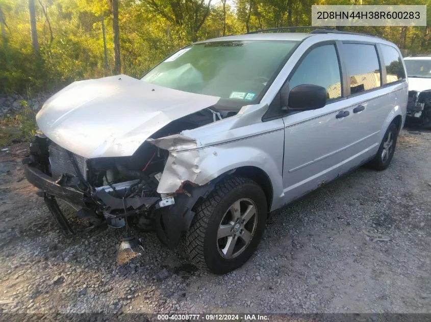 2008 Dodge Grand Caravan Se VIN: 2D8HN44H38R600283 Lot: 40308777