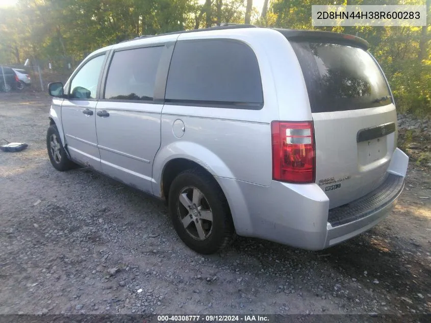 2008 Dodge Grand Caravan Se VIN: 2D8HN44H38R600283 Lot: 40308777