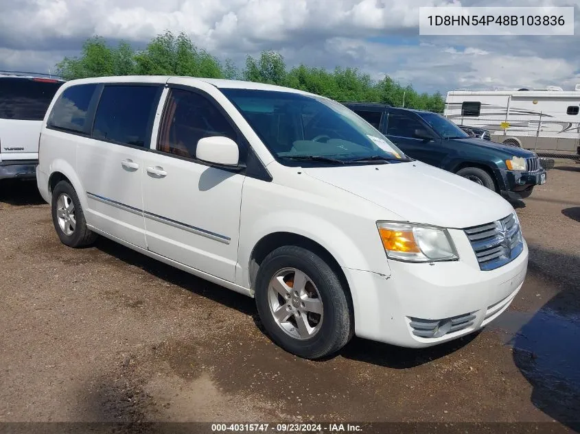 2008 Dodge Grand Caravan Sxt VIN: 1D8HN54P48B103836 Lot: 40315747