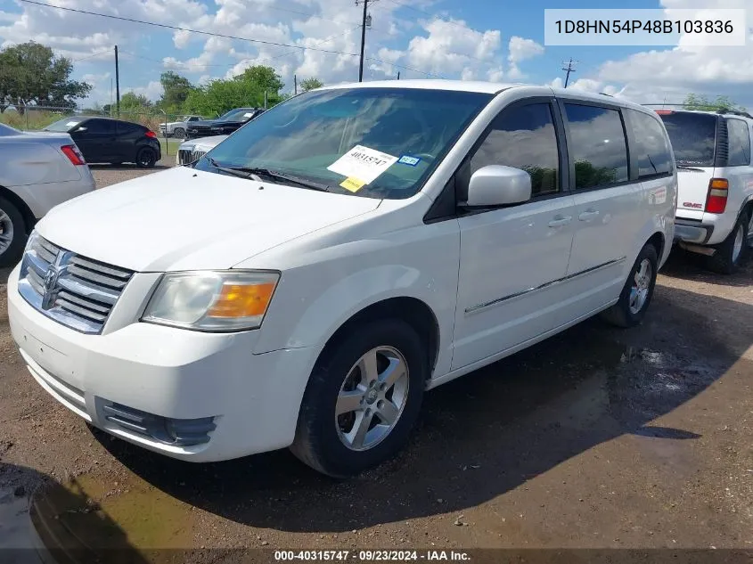 2008 Dodge Grand Caravan Sxt VIN: 1D8HN54P48B103836 Lot: 40315747