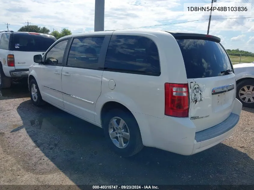 2008 Dodge Grand Caravan Sxt VIN: 1D8HN54P48B103836 Lot: 40315747