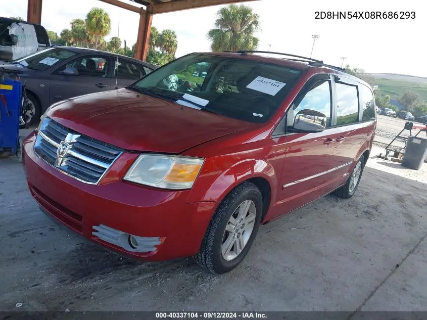 2008 Dodge Grand Caravan Sxt VIN: 2D8HN54X08R686293 Lot: 40337104