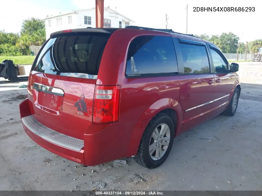 2008 Dodge Grand Caravan Sxt VIN: 2D8HN54X08R686293 Lot: 40337104