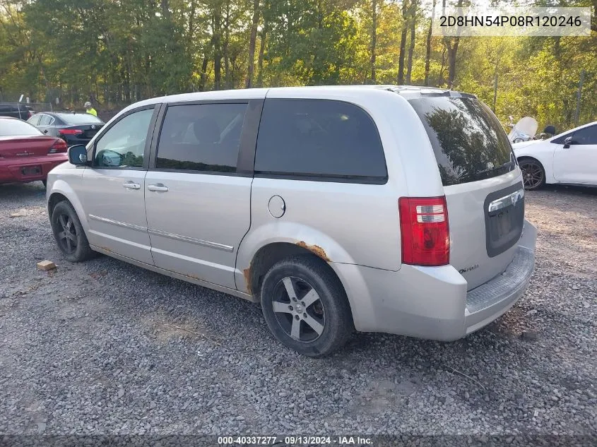 2008 Dodge Grand Caravan Sxt VIN: 2D8HN54P08R120246 Lot: 40337277