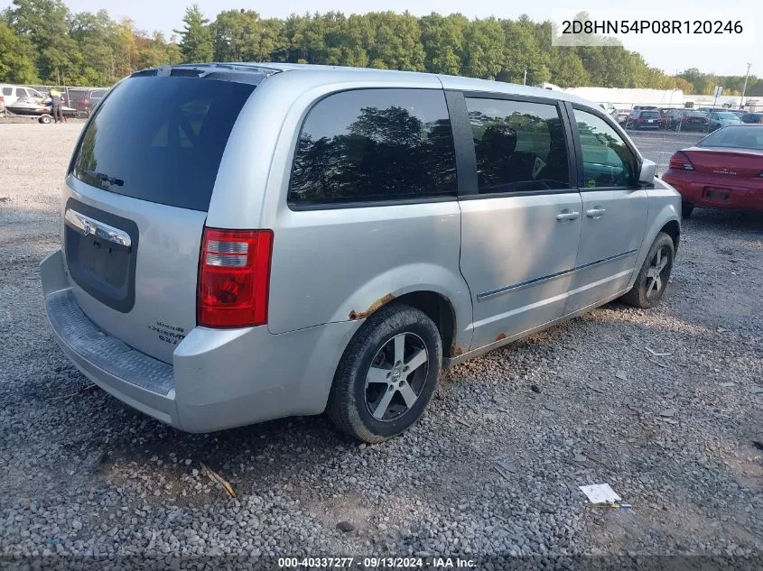 2008 Dodge Grand Caravan Sxt VIN: 2D8HN54P08R120246 Lot: 40337277