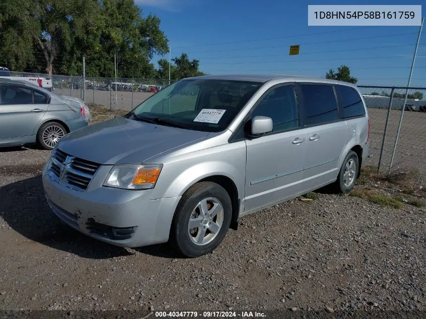 2008 Dodge Grand Caravan Sxt VIN: 1D8HN54P58B161759 Lot: 40347779