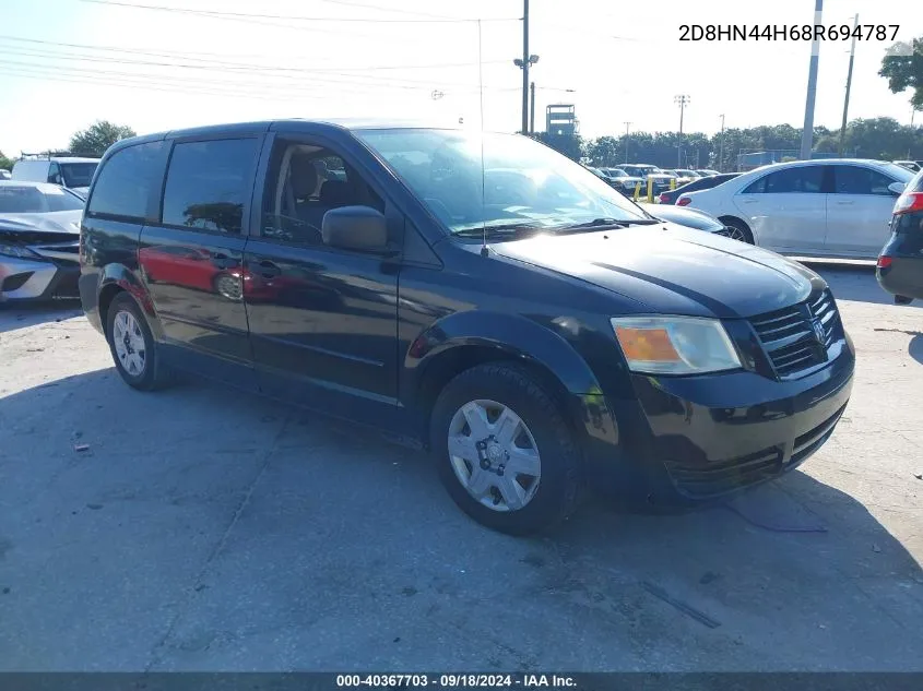 2008 Dodge Grand Caravan Se VIN: 2D8HN44H68R694787 Lot: 40367703