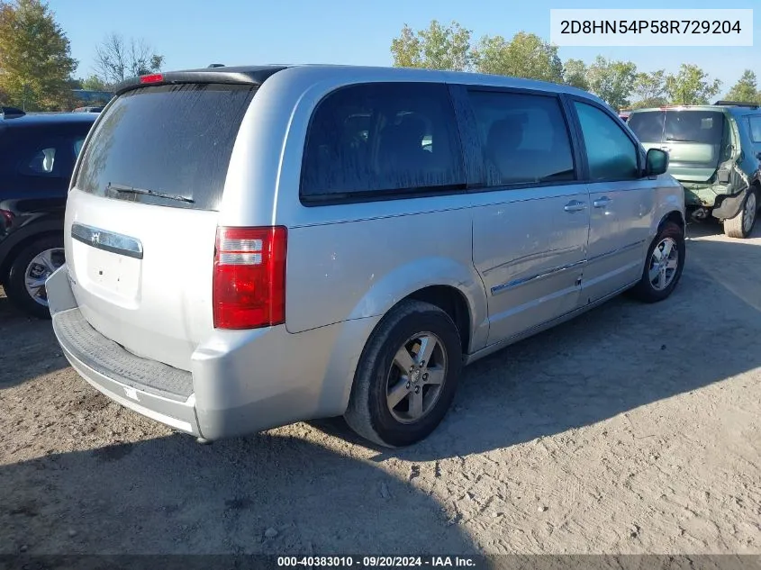 2008 Dodge Grand Caravan Sxt VIN: 2D8HN54P58R729204 Lot: 40383010