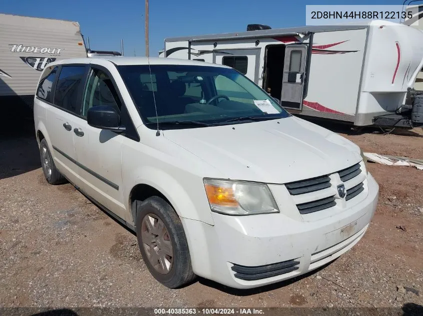 2008 Dodge Grand Caravan Se VIN: 2D8HN44H88R122135 Lot: 40385363