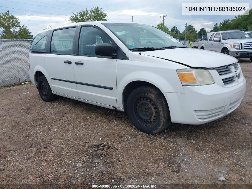 2008 Dodge Grand Caravan Cv VIN: 1D4HN11H78B186024 Lot: 40388396