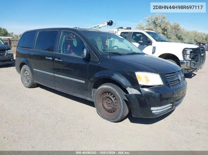 2008 Dodge Grand Caravan Se VIN: 2D8HN44H98R697117 Lot: 40390283