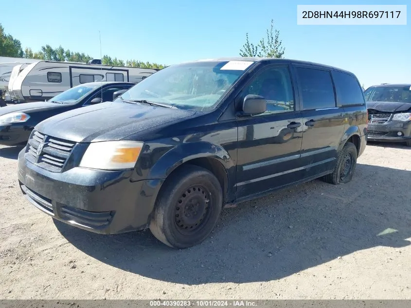 2008 Dodge Grand Caravan Se VIN: 2D8HN44H98R697117 Lot: 40390283