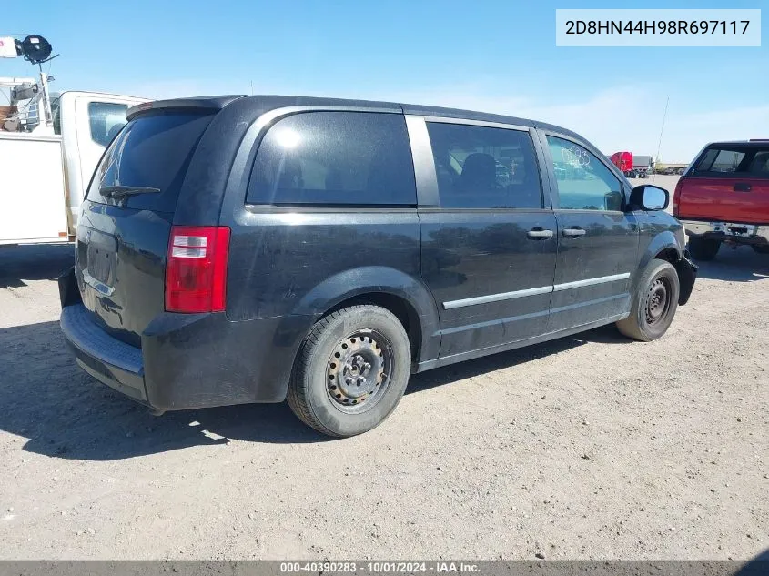 2008 Dodge Grand Caravan Se VIN: 2D8HN44H98R697117 Lot: 40390283