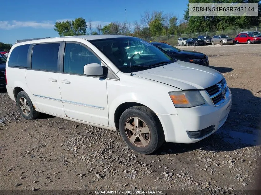 2008 Dodge Grand Caravan Sxt VIN: 2D8HN54P68R743144 Lot: 40409117