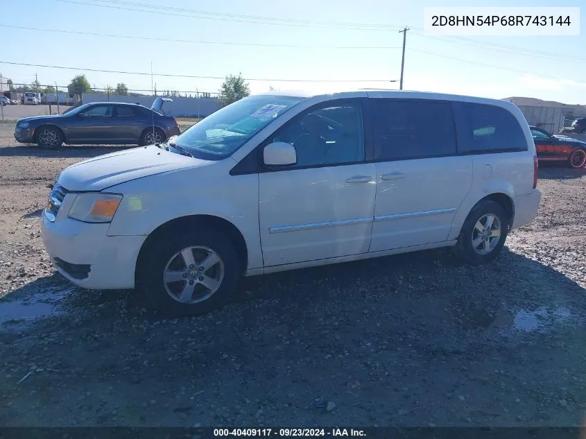 2008 Dodge Grand Caravan Sxt VIN: 2D8HN54P68R743144 Lot: 40409117