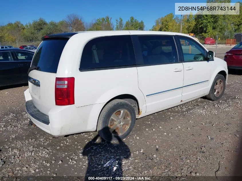 2008 Dodge Grand Caravan Sxt VIN: 2D8HN54P68R743144 Lot: 40409117