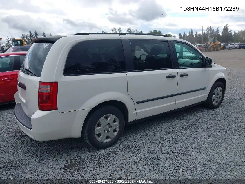 2008 Dodge Grand Caravan Se VIN: 1D8HN44H18B172289 Lot: 40427893