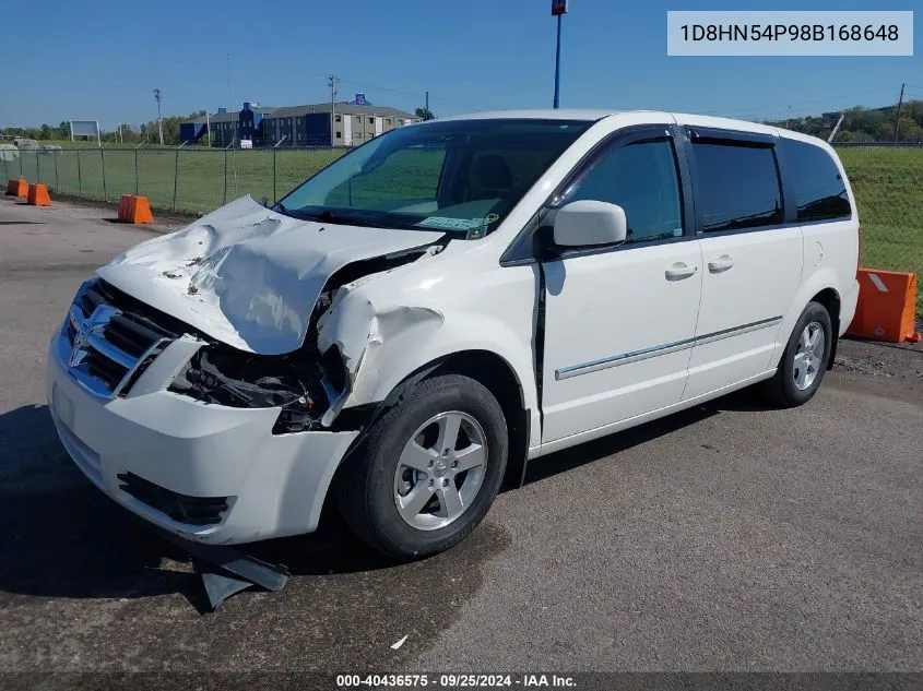 2008 Dodge Grand Caravan Sxt VIN: 1D8HN54P98B168648 Lot: 40436575