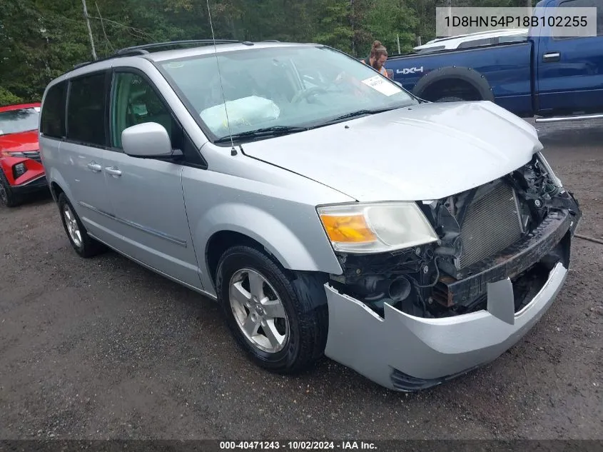 2008 Dodge Grand Caravan Sxt VIN: 1D8HN54P18B102255 Lot: 40471243