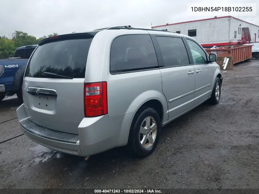 2008 Dodge Grand Caravan Sxt VIN: 1D8HN54P18B102255 Lot: 40471243